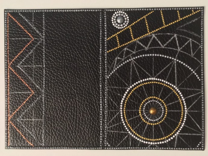 Точечная роспись обложки на паспорт: часть 3