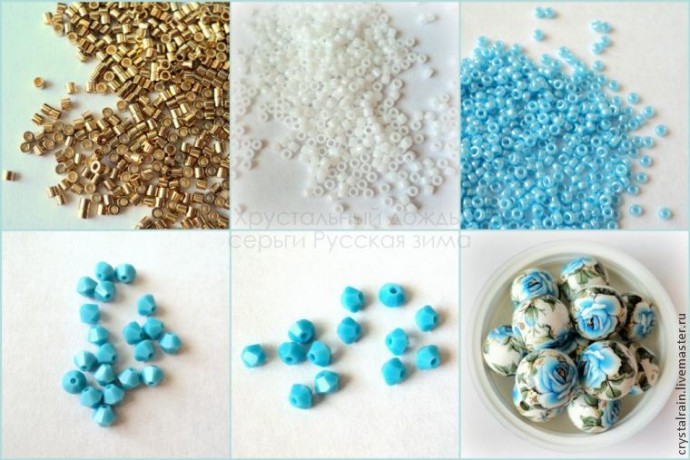 Серьги "Русская зима"