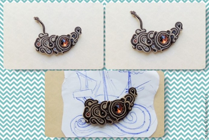 Создаем брошь "Парусник": часть 2