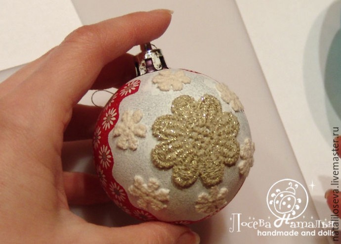 Декорируем елочную игрушку "Барашка-Ромашка" в технике объемного декупажа: часть 1