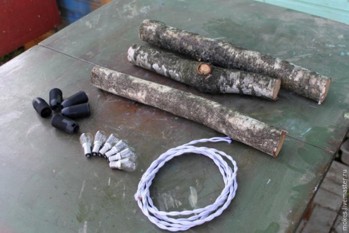 Как сделать березовый светильник: часть 1