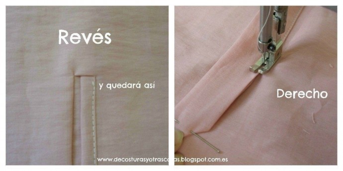 Обработка разреза на рукаве планкой