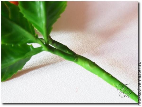 ​Лепим шиповник из полимерной глины: часть 3