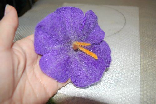 ​Мастер-класс по валянию цветка "Вьюнок": часть 6