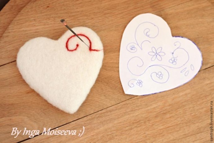Создаём войлочное сердечко: часть 1