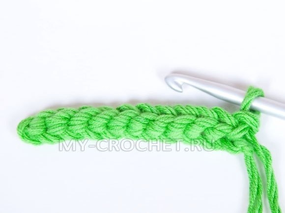 ​Как связать полустолбик без накида (соединительный столбик)