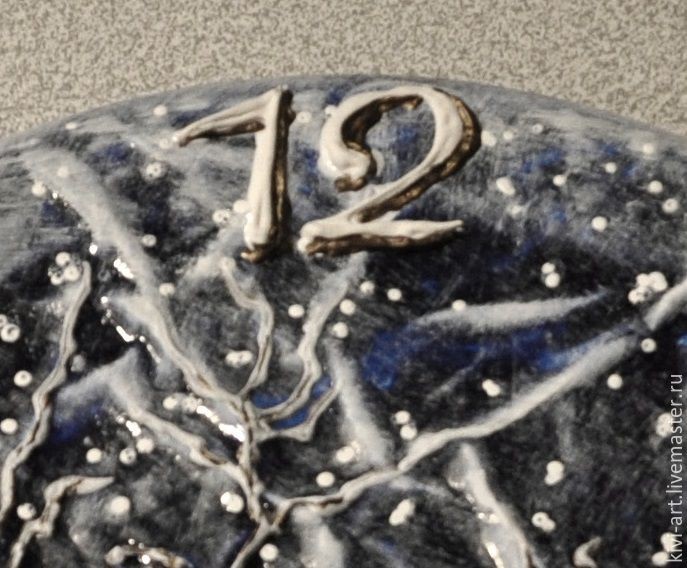 ​Мастер-класс по декорированию часов "Синяя зима": часть 3