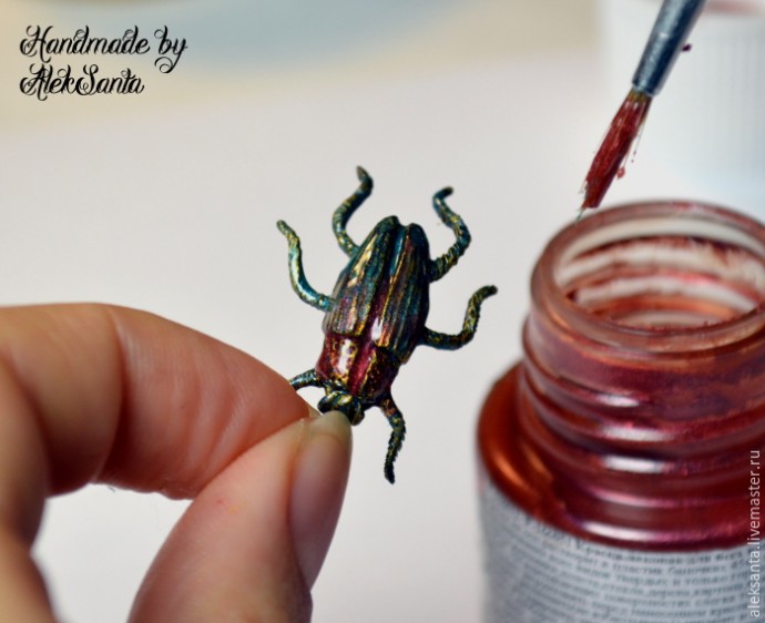 Жук из запекаемой полимерной глины: мастер-класс, часть 4