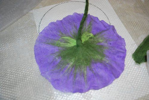 ​Мастер-класс по валянию цветка "Вьюнок": часть 3