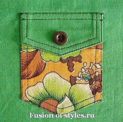 Накладной карман с клапаном: мастер-класс