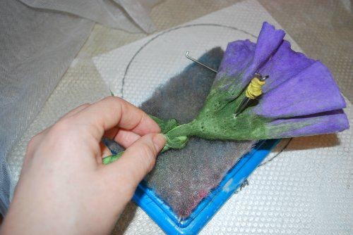 ​Мастер-класс по валянию цветка "Вьюнок": часть 4