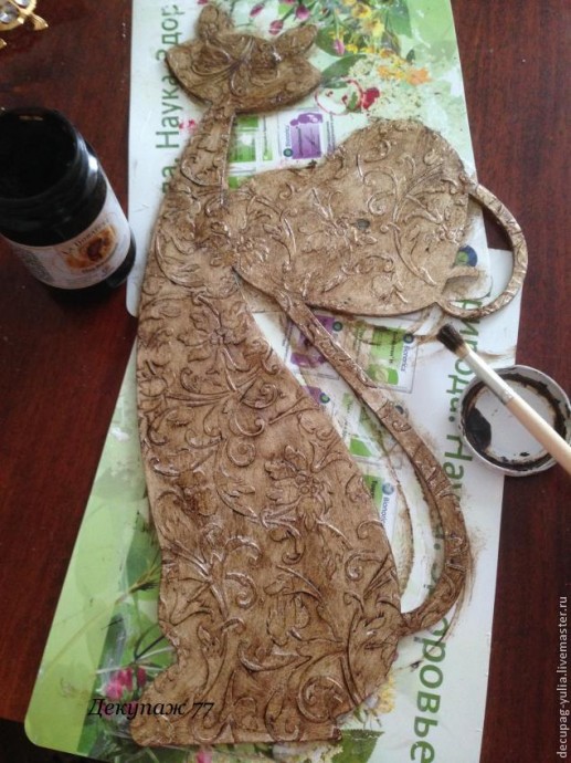 ​Создание настенных часов "Кошка-хамелеон": часть 2