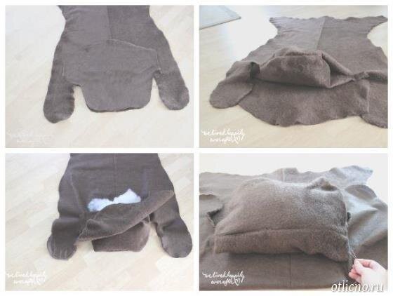 ​Ковер в виде шкуры медведя