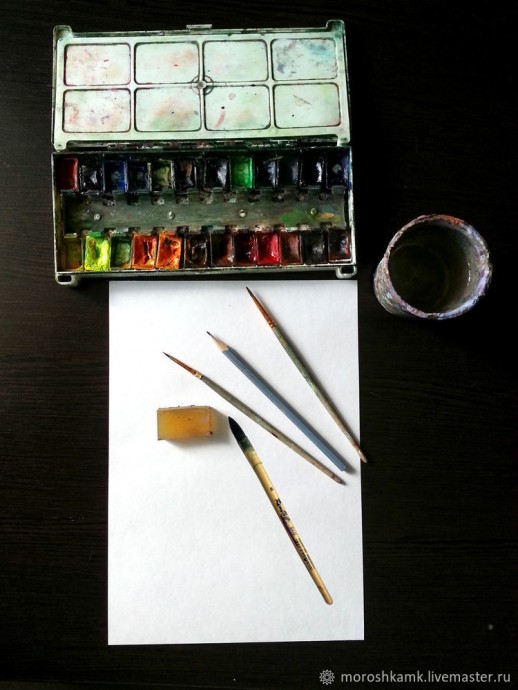 Рисуем акварелью: чашка горячего чая