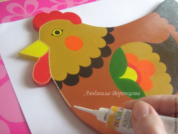 Создаем панно с крючками "Курочка": часть 1