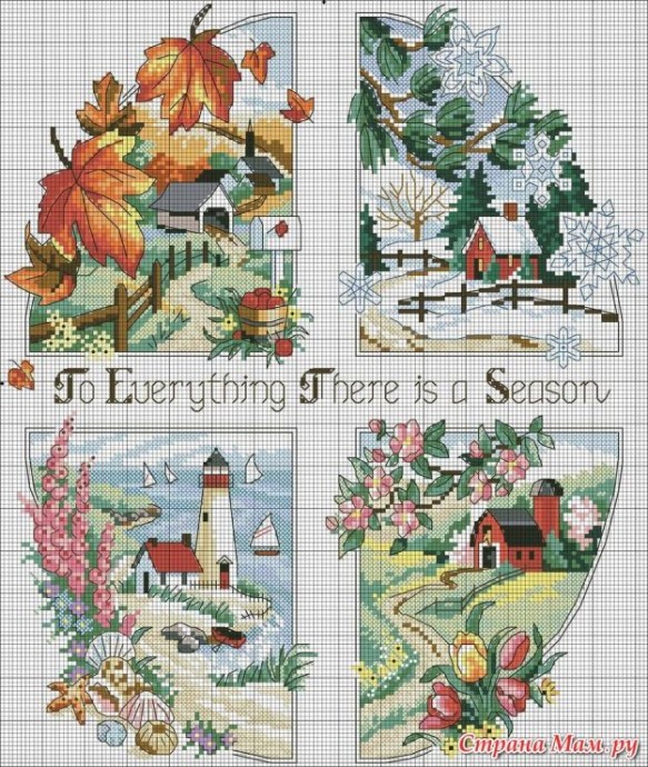 Вышиваем милые домики: часть 1