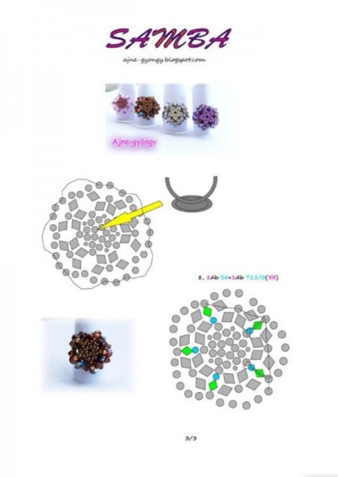 Колечки из биконуса и бисера