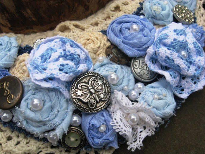 Мастерим текстильное колье в стиле бохо