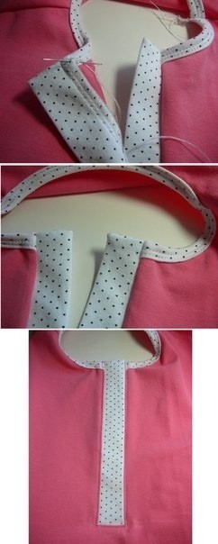 Застежка поло без воротника