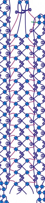 Плетем сумочку для мобильного телефона: часть 2