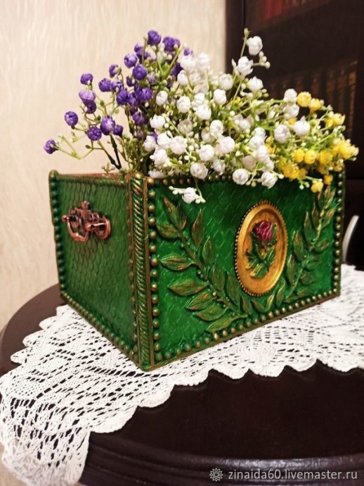 Декор деревянного ящика