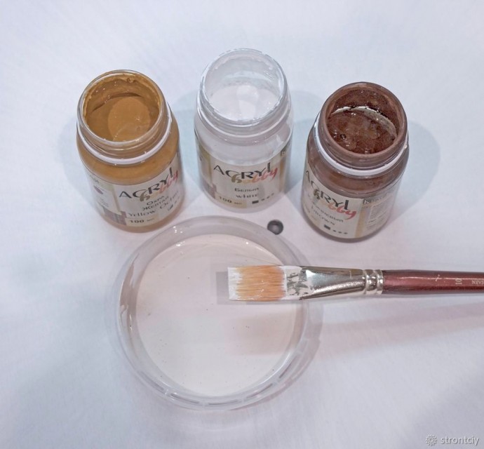 ​Расписываем интерьерные часы в смешанной технике: часть 2