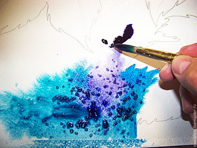 Осенний мастер-класс: акварель по-мокрому, часть 1