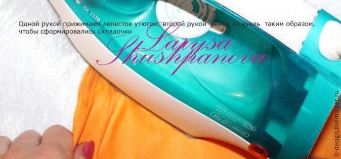 Делаем из ткани гофрированный пион: мастер-класс, часть 1