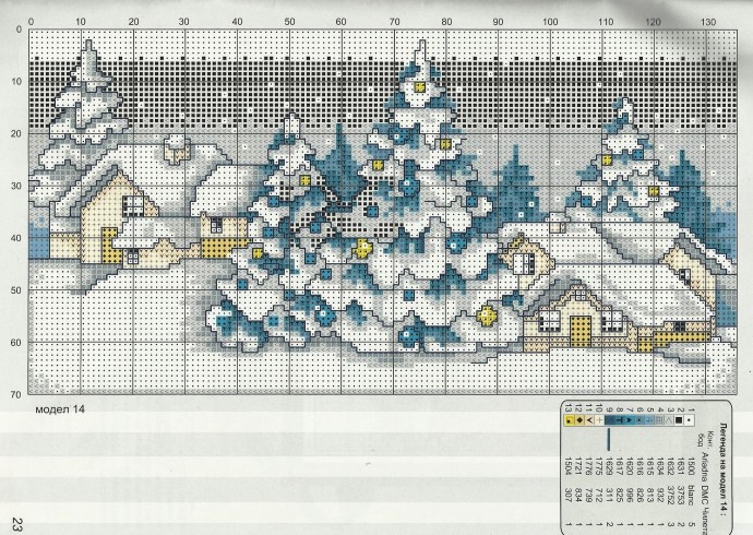 Вышиваем зимние пейзажи: часть 6