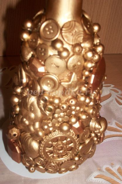 Декорирование стеклянной бутылки