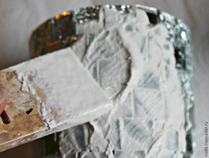 ​Декорируем стеклянные подсвечники мозаикой: часть 2