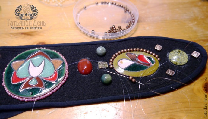 Создаем пояс с бисерной вышивкой: часть 2