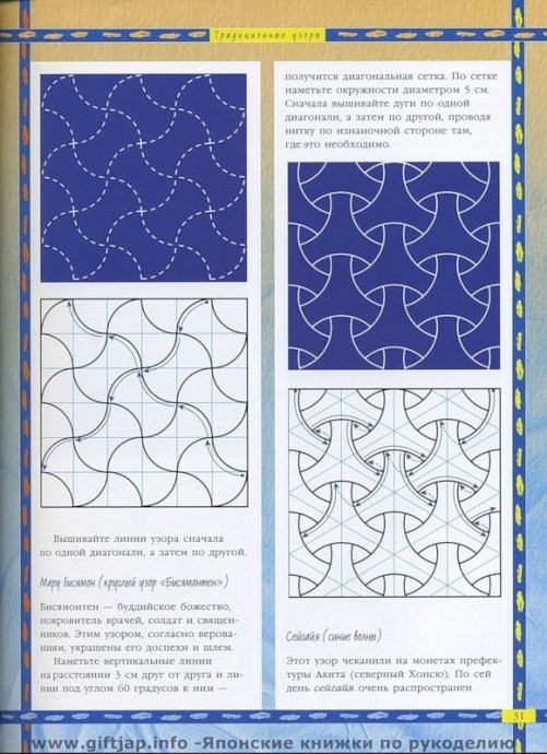 Схемы для вышивки сашико