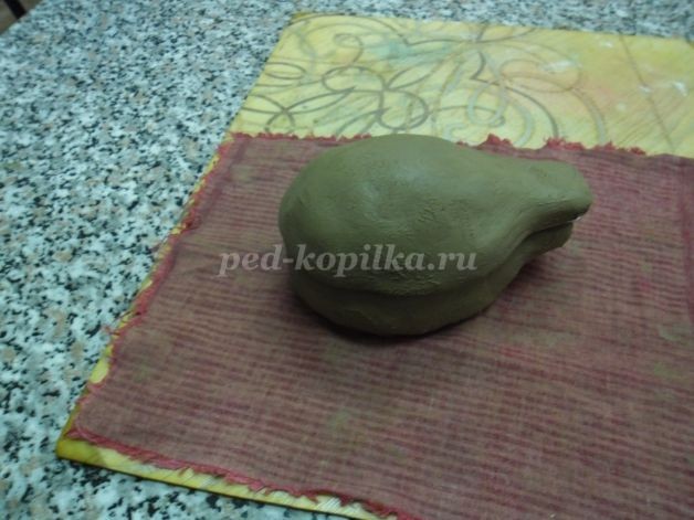 ​Шкатулочка из глины в виде утёнка: часть 2