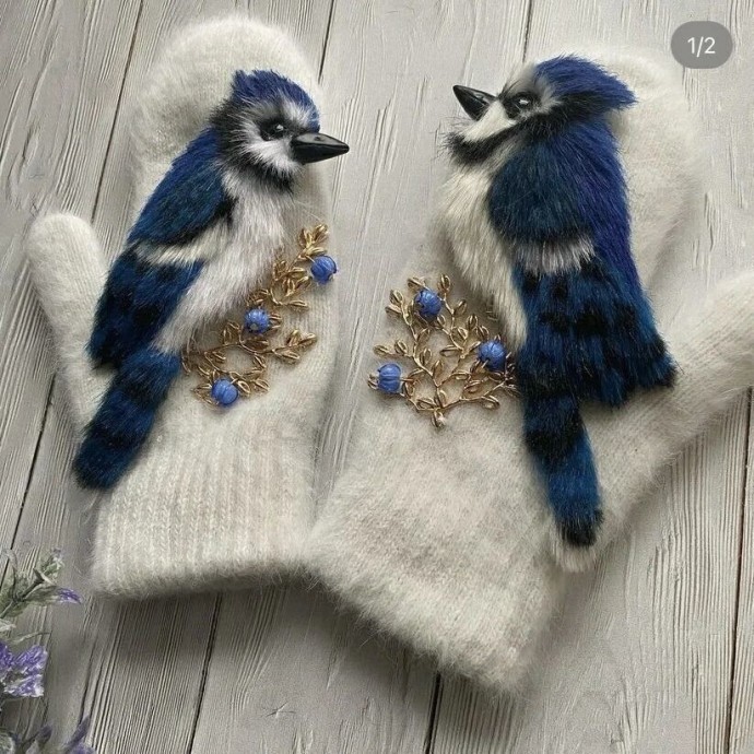 Варианты украшения варежек мехом Варианты украшения варежек мехом