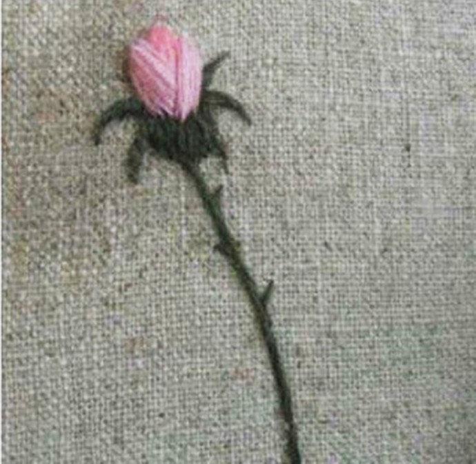 Вышиваем прекрасную розу