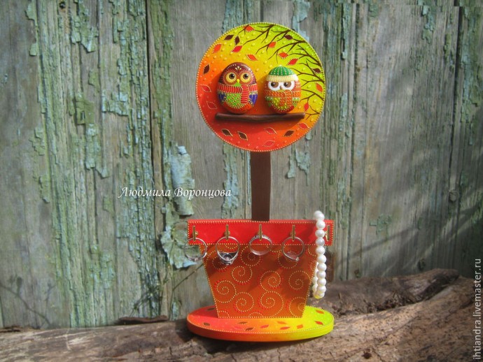 Держатель для украшений "Осенний топиарий": мастер-класс, часть 3