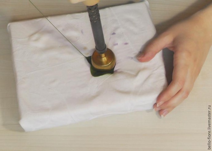 Создаем мак "Strawberry Dessert" из шелка: часть 2