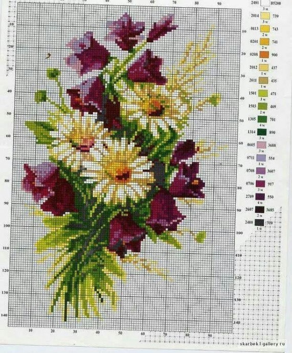 Вышиваем восхитительные букеты цветов Вышиваем восхитительные букеты цветов