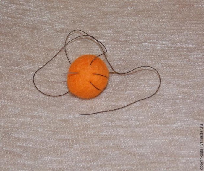 Позитивный пёс Шарик, выполненный в технике сухого и мокрого валяния: часть 3