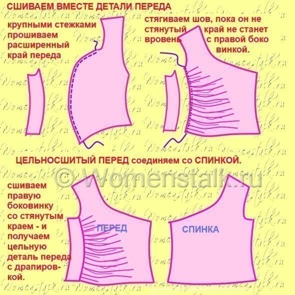 Шьем стильный асимметричный топ