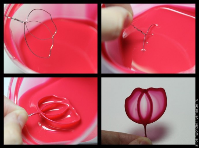​Создаем заколку с розой из материала "Витраль": часть 1
