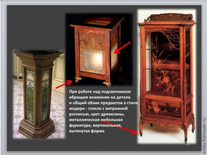​Декорируем подсвечник в стиле модерн: часть 1