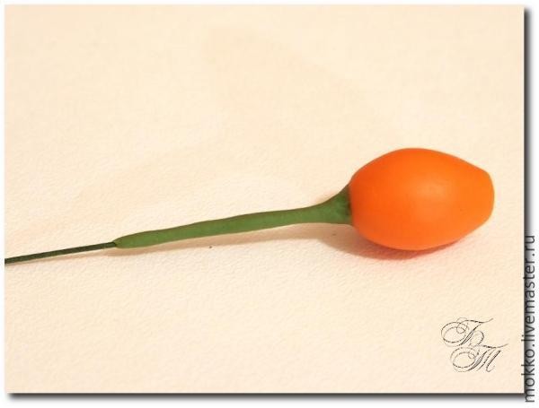 ​Лепим шиповник из полимерной глины: часть 1