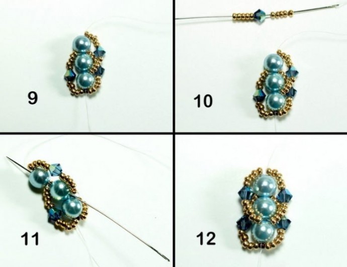 Плоский американский жгут из бисера и бусин