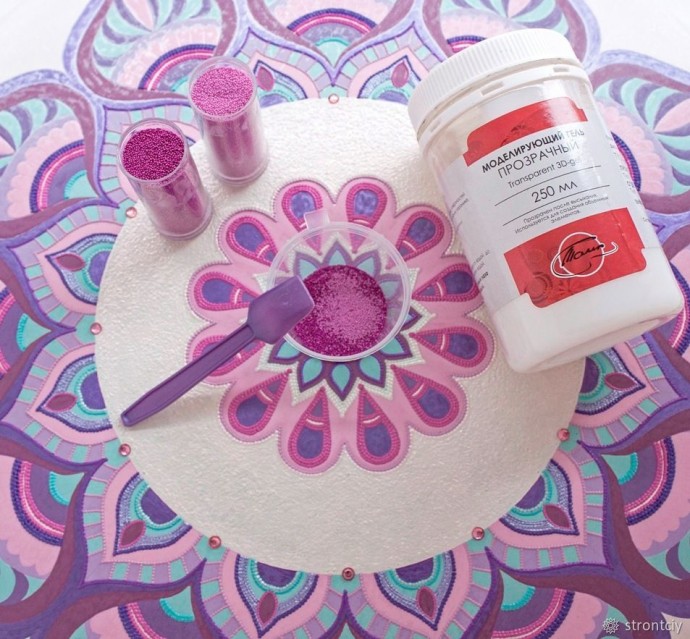 ​Расписываем интерьерные часы в смешанной технике: часть 6