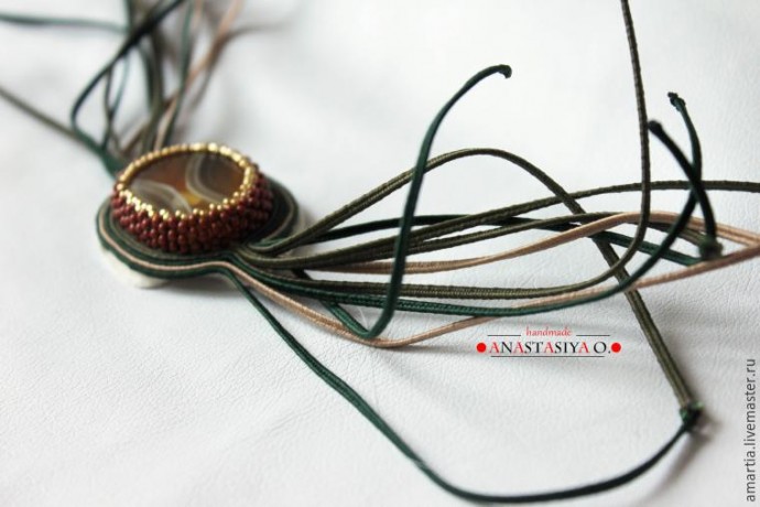Создание шикарного сутажного браслета с агатом: часть 1