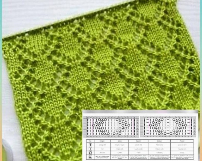 ​Нежные узоры для вязания спицами