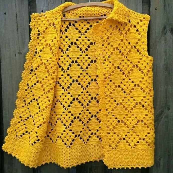 Солнечная безрукавка крючком
