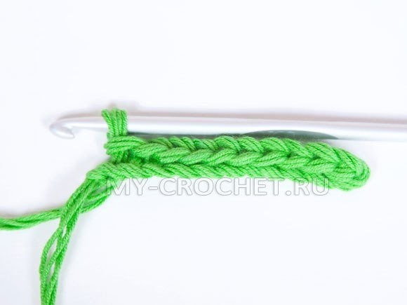 ​Как связать полустолбик без накида (соединительный столбик)